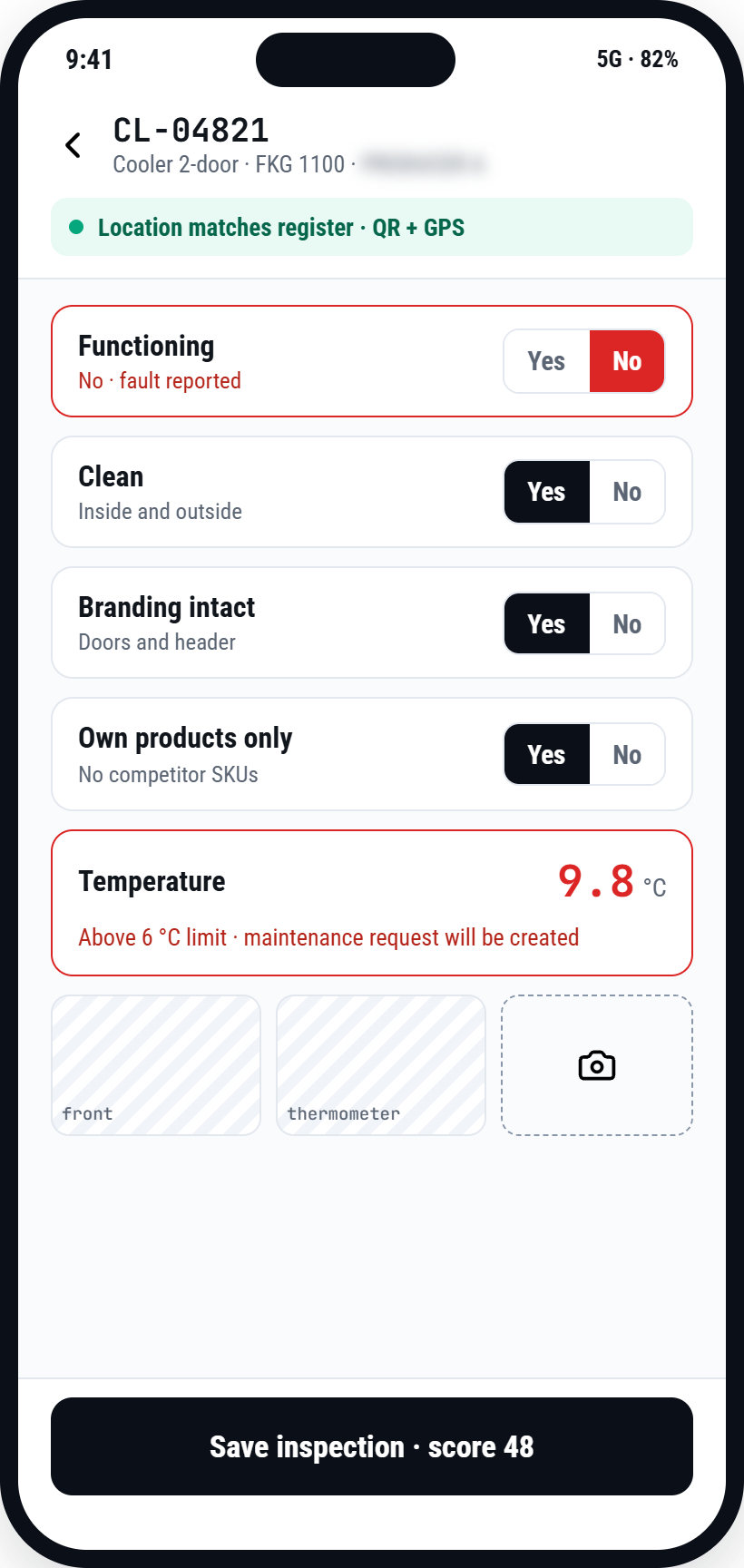 Asset inspection checklist